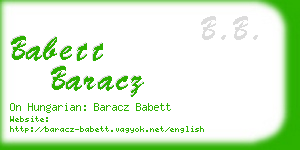 babett baracz business card